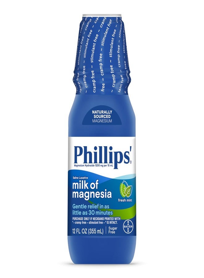 فيليبس حليب المغنيسيا من فيليبس، بنكهة النعناع الطازج، 12 أونصة سائلة - عبوة من 4 قطع - Image 1